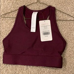 Dark purple new fabletics sports bra